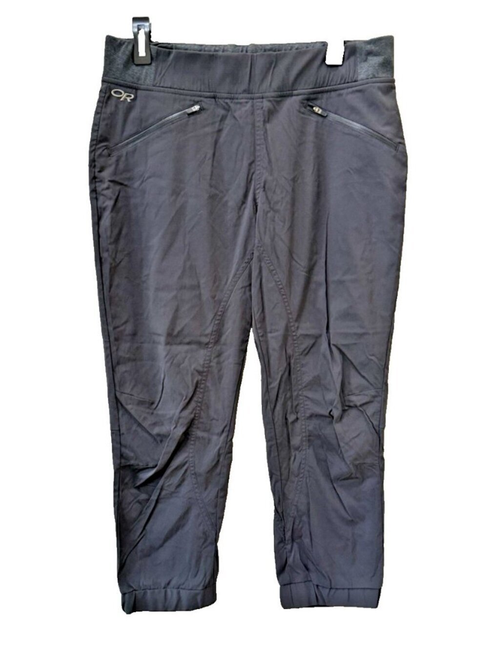 Outdoor Research Zendo Capri Pants Women's Black Hiking Zip Pockets 264638 Sz 12